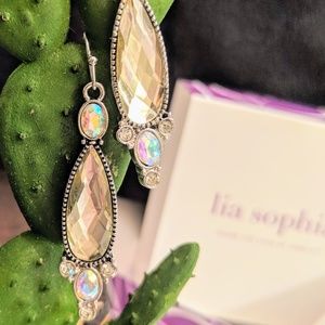 🆕🎁HP! Ballet Slipper Crystal Earrings Lia Sophia